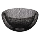 REGENT KITCHEN DOUBLE LAYER WIRE MESH BASKET POWDER COATED BLACK, (295MM DIAX135MM)