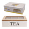 REGENT KITCHEN TEA BOX WITH 6 PARTITIONS WOOD AND GLASS, (240X100X70MM)
