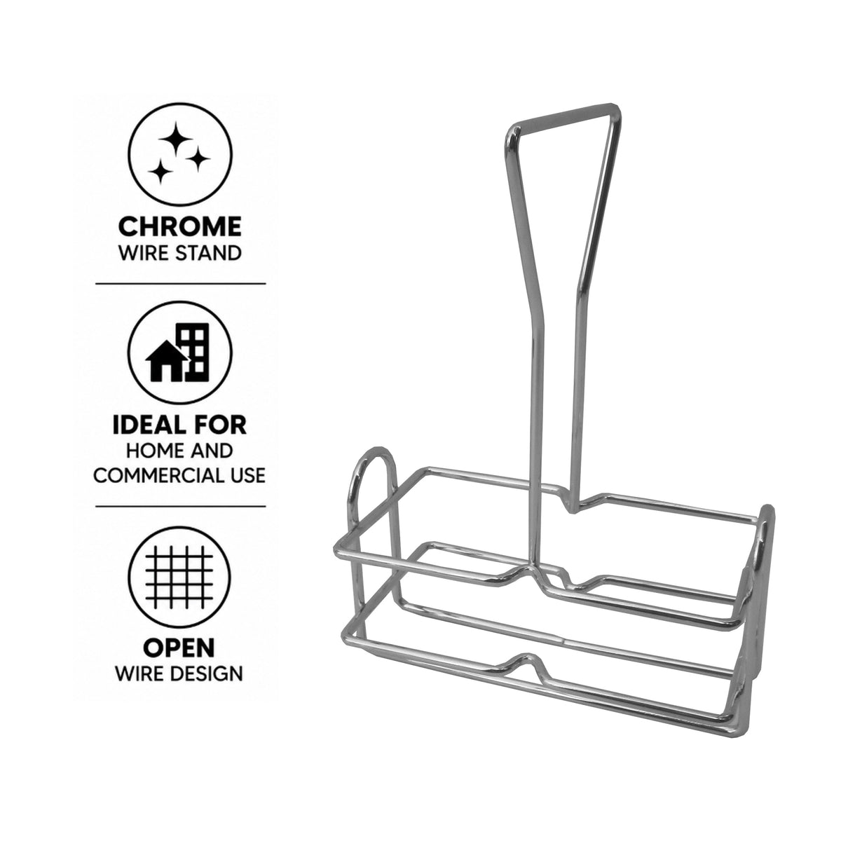 REGENT CHROME WIRE STAND FOR 200ML OIL & VINEGAR BOTTLES