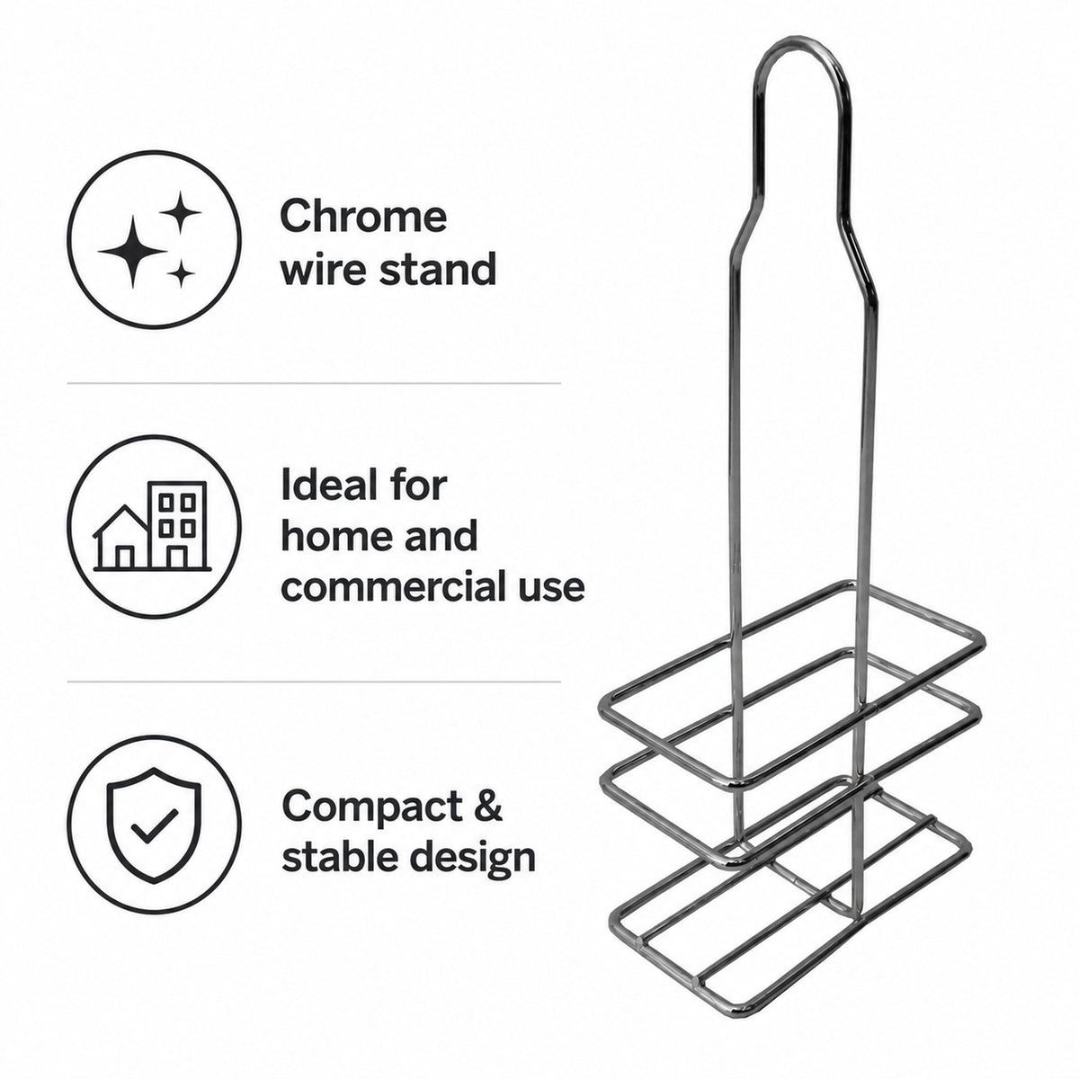 REGENT CHROME WIRE STAND FOR 250ML OIL & VINEGAR BOTTLES