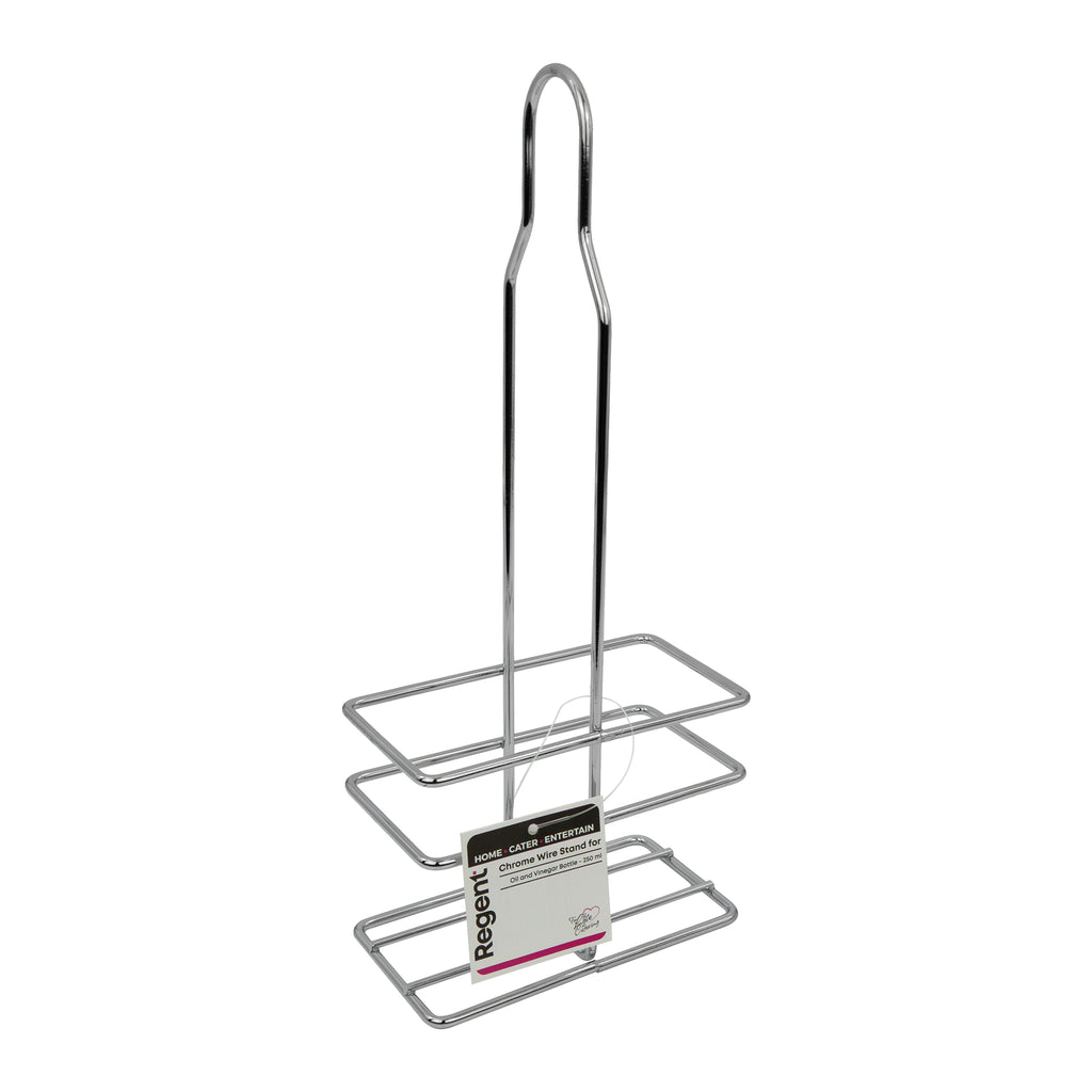 REGENT CHROME WIRE STAND FOR 250ML OIL & VINEGAR BOTTLES