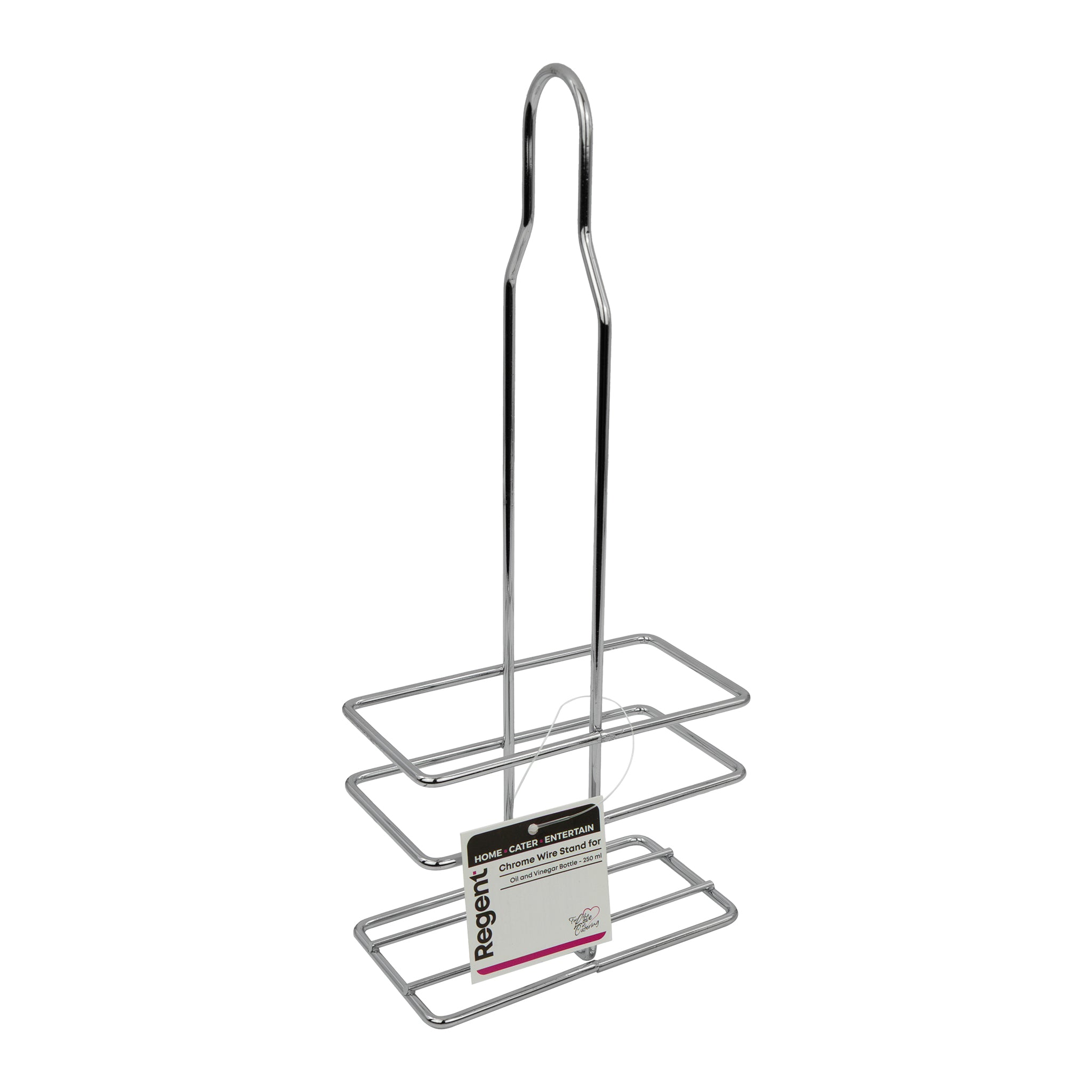 REGENT CHROME WIRE STAND FOR 250ML OIL & VINEGAR BOTTLES