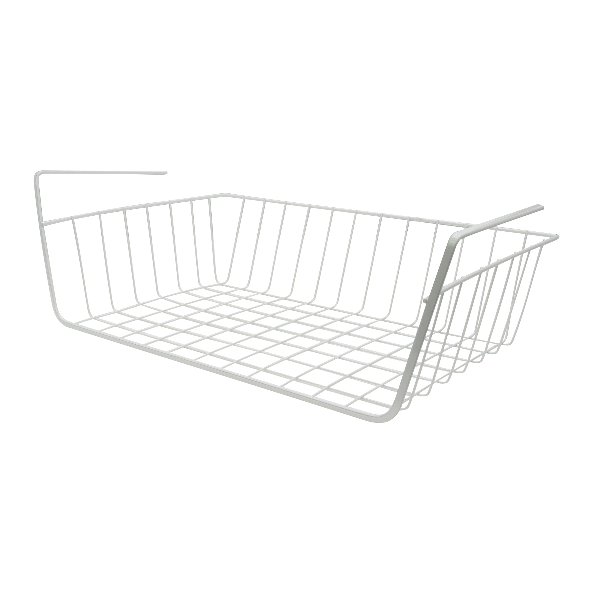 KITCHEN UNDER SHELF WIRE BASKET WHITE, 410X245X130MM