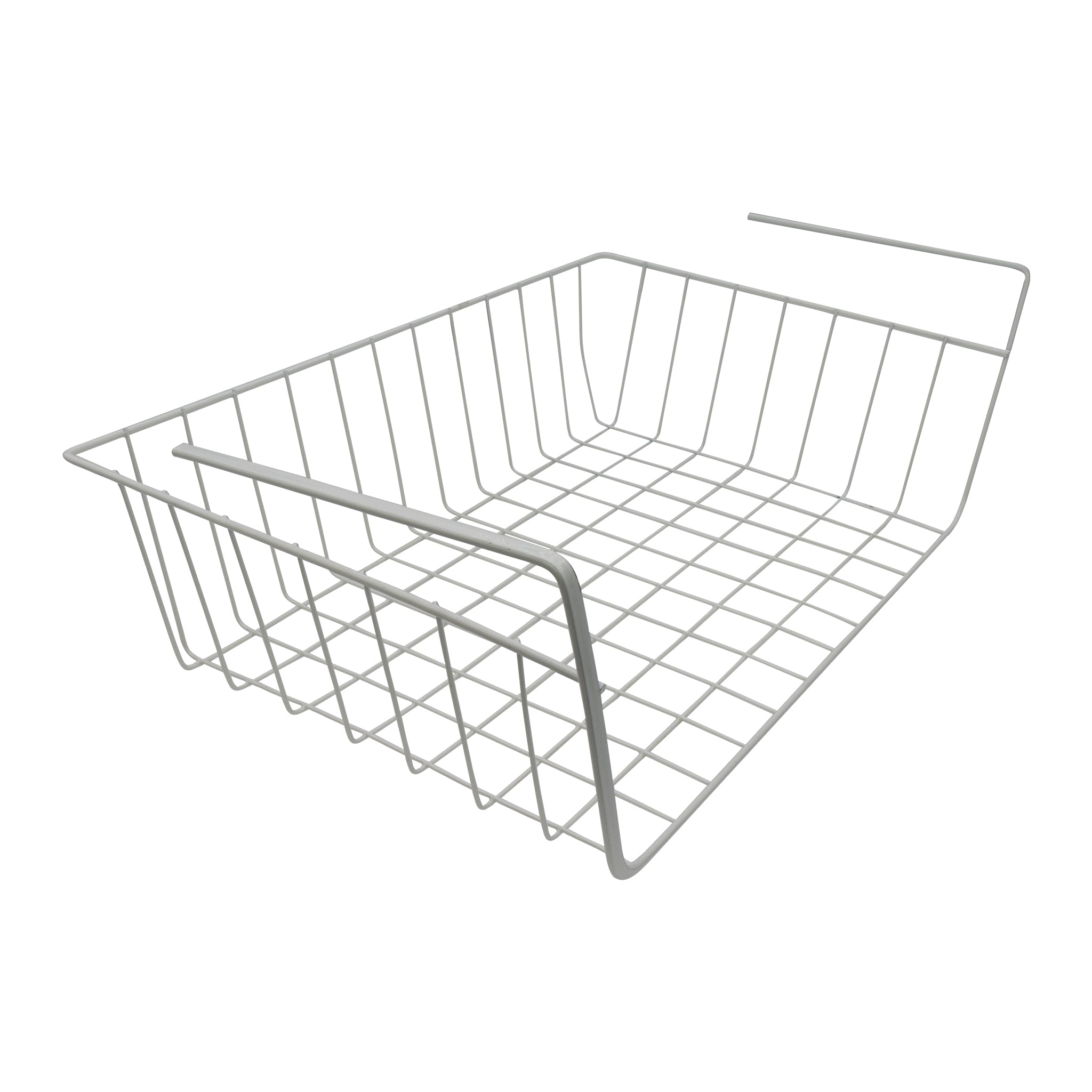 KITCHEN UNDER SHELF WIRE BASKET WHITE, 410X245X130MM