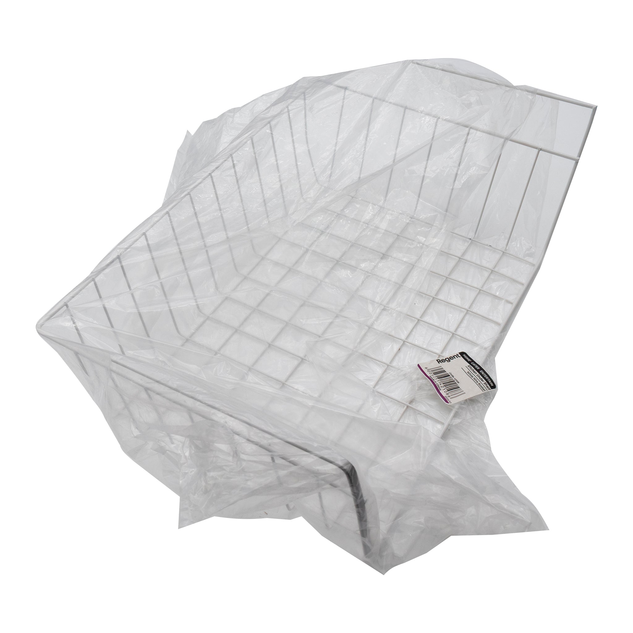 KITCHEN UNDER SHELF WIRE BASKET WHITE, 410X245X130MM