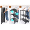 FOLDABLE STORAGE RACK 4 SHELF BLACK, (715X365X1275MM)