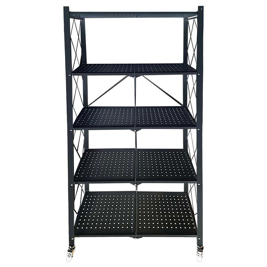 FOLDABLE STORAGE RACK 5 SHELF BLACK, (715X365X1613MM) – HCS Home and ...