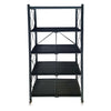 FOLDABLE STORAGE RACK 5 SHELF POWDER COATED BLACK, 715X365X1613MM