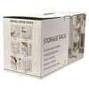 STORAGE RACK 3 SHELF WHITE ON SWIVEL WHEELS PP PLASTIC AND ST STEEL, 400X200MM