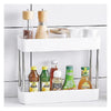 STORAGE RACK 2 SHELF WHITE PP PLASTIC AND STAINLESS STEEL,
