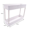STORAGE RACK 2 SHELF WHITE PP PLASTIC AND STAINLESS STEEL,