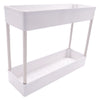 STORAGE RACK 2 SHELF WHITE PP PLASTIC AND STAINLESS STEEL,