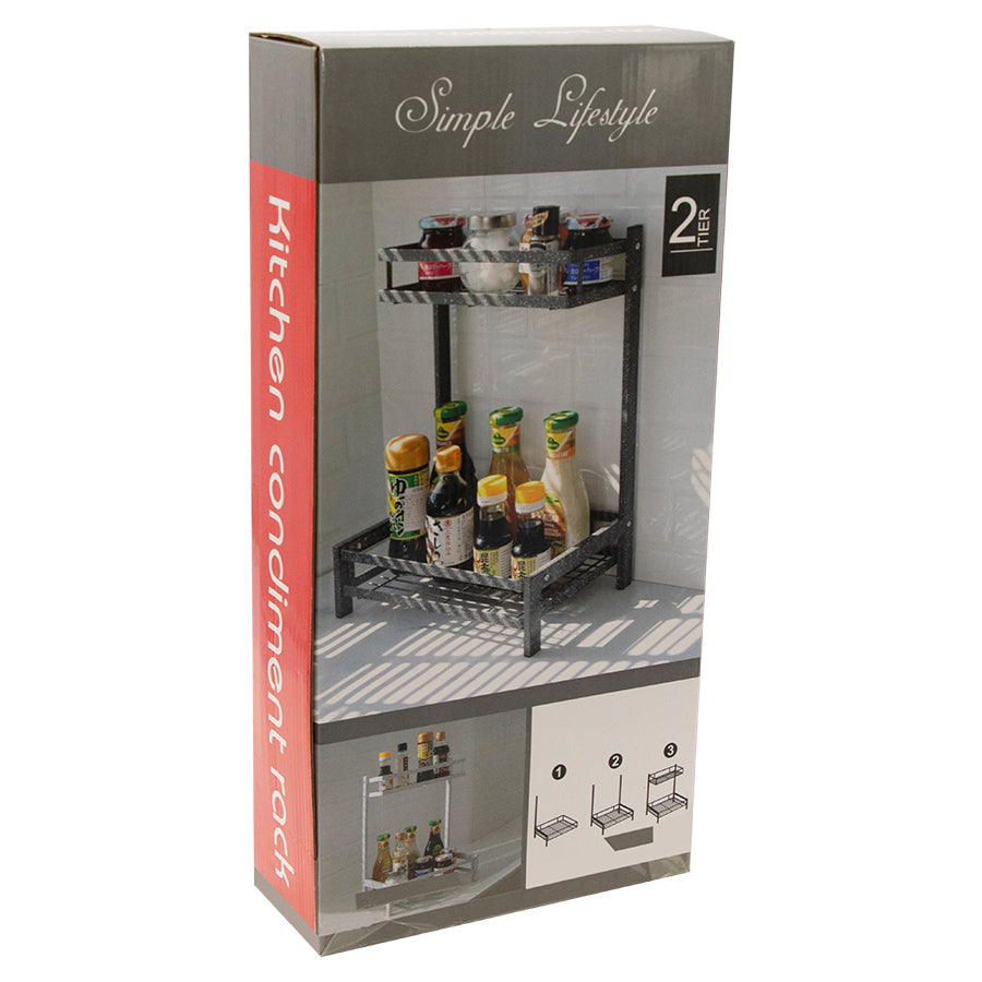 STORAGE RACK KITCHEN COUNTER BLACK, (320X195X400MM) – HCS Home and ...