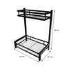 STORAGE RACK KITCHEN COUNTER BLACK, 320X195X400MM