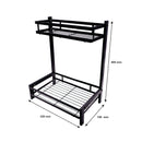 STORAGE RACK KITCHEN COUNTER BLACK, (320X195X400MM)