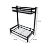 STORAGE RACK KITCHEN COUNTER BLACK, (320X195X400MM)