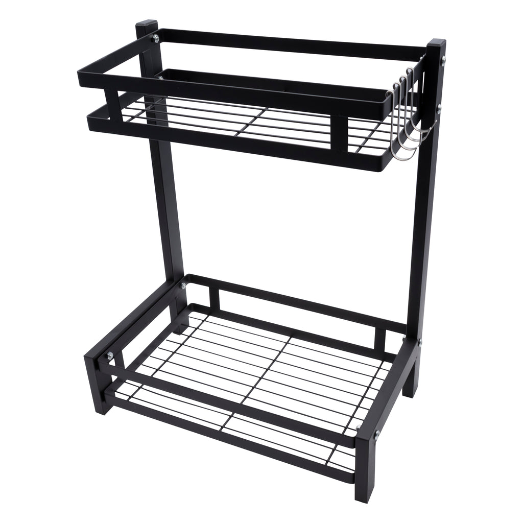 STORAGE RACK KITCHEN COUNTER BLACK, 320X195X400MM