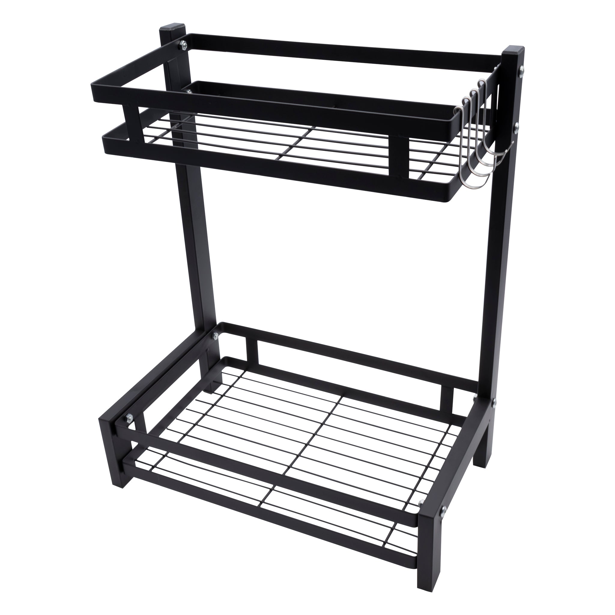 STORAGE RACK KITCHEN COUNTER BLACK, 320X195X400MM