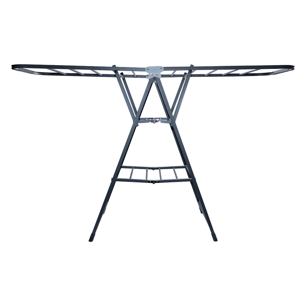 CLOTHES DRYING RACK 3 LAYER FOLDABLE GREY, 1600X450MM