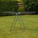 CLOTHES DRYING RACK 2 LAYER FOLDABLE STAINLESS STEEL, 1500X585MM