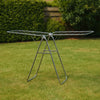 CLOTHES DRYING RACK 2 LAYER FOLDABLE STAINLESS STEEL, 1500X585MM