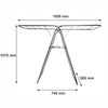 CLOTHES DRYING RACK 2 LAYER FOLDABLE STAINLESS STEEL, 1500X585MM
