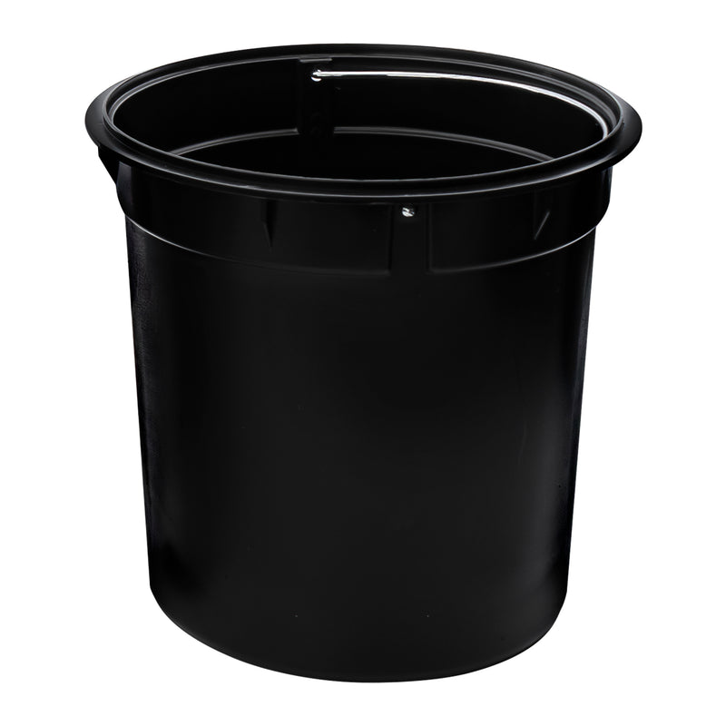 REGENT DUSTBIN STAINLESS STEEL BLACK WITH BAMBOO LID, 5L