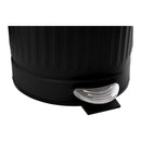 REGENT DUSTBIN STAINLESS STEEL BLACK WITH BAMBOO LID, 5L