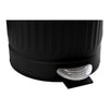 REGENT DUSTBIN STAINLESS STEEL BLACK WITH BAMBOO LID, 5L