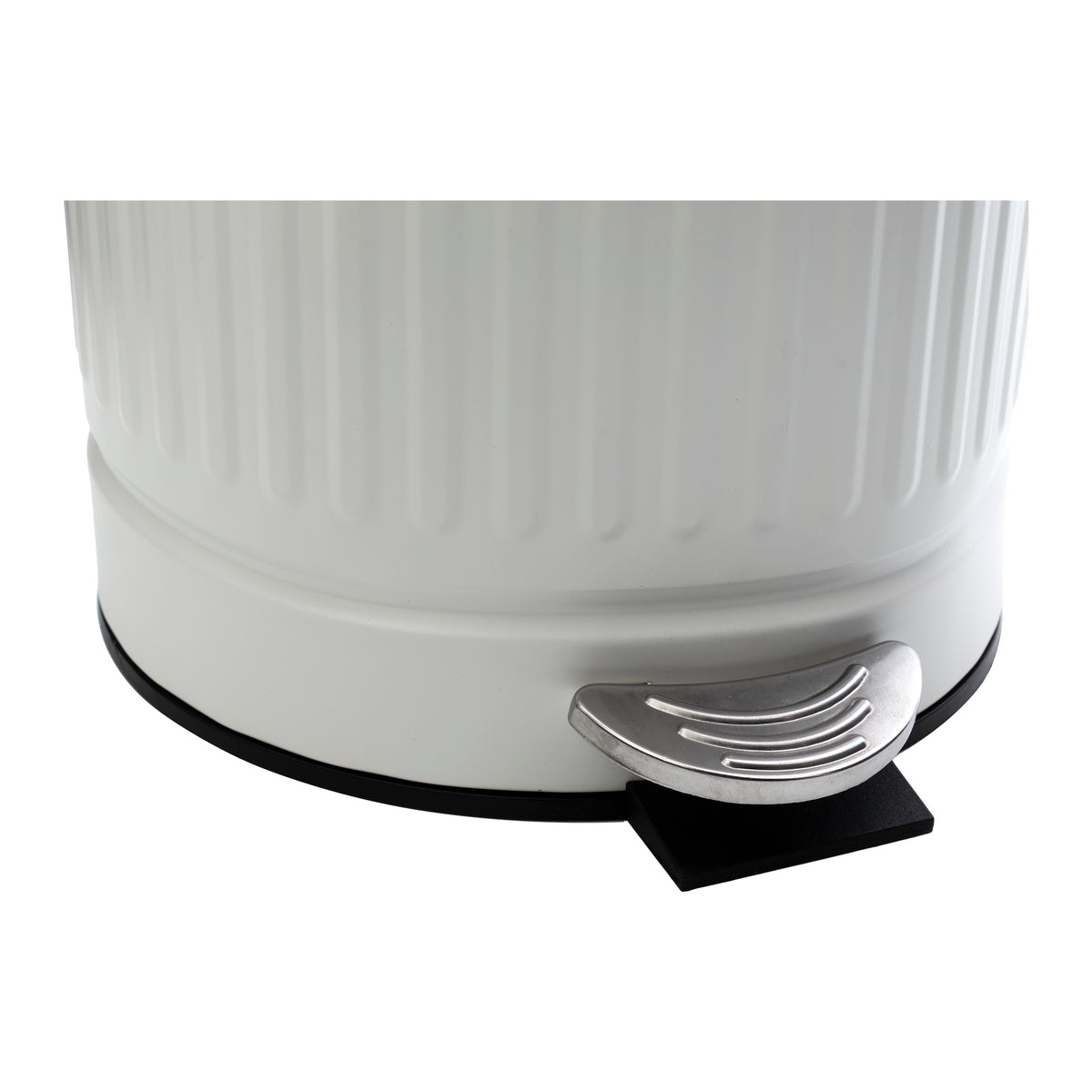 REGENT DUSTBIN STAINLESS STEEL WHITE WITH BAMBOO LID, 5L