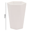 BATHROOM SET WHITE PLASTIC WITH BAMBOO LID 7PC