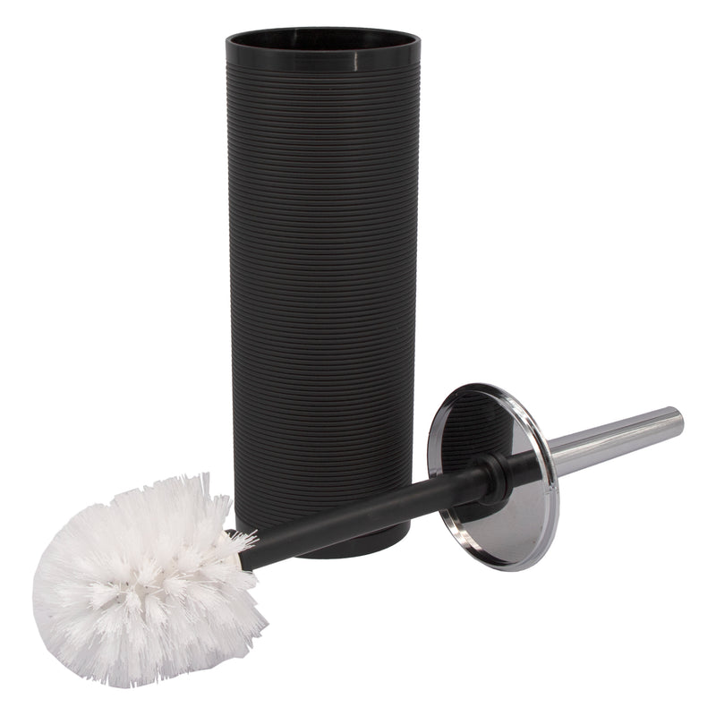 BATHROOM ASST. BLACK/GREY 6PCE PLASTIC SET
