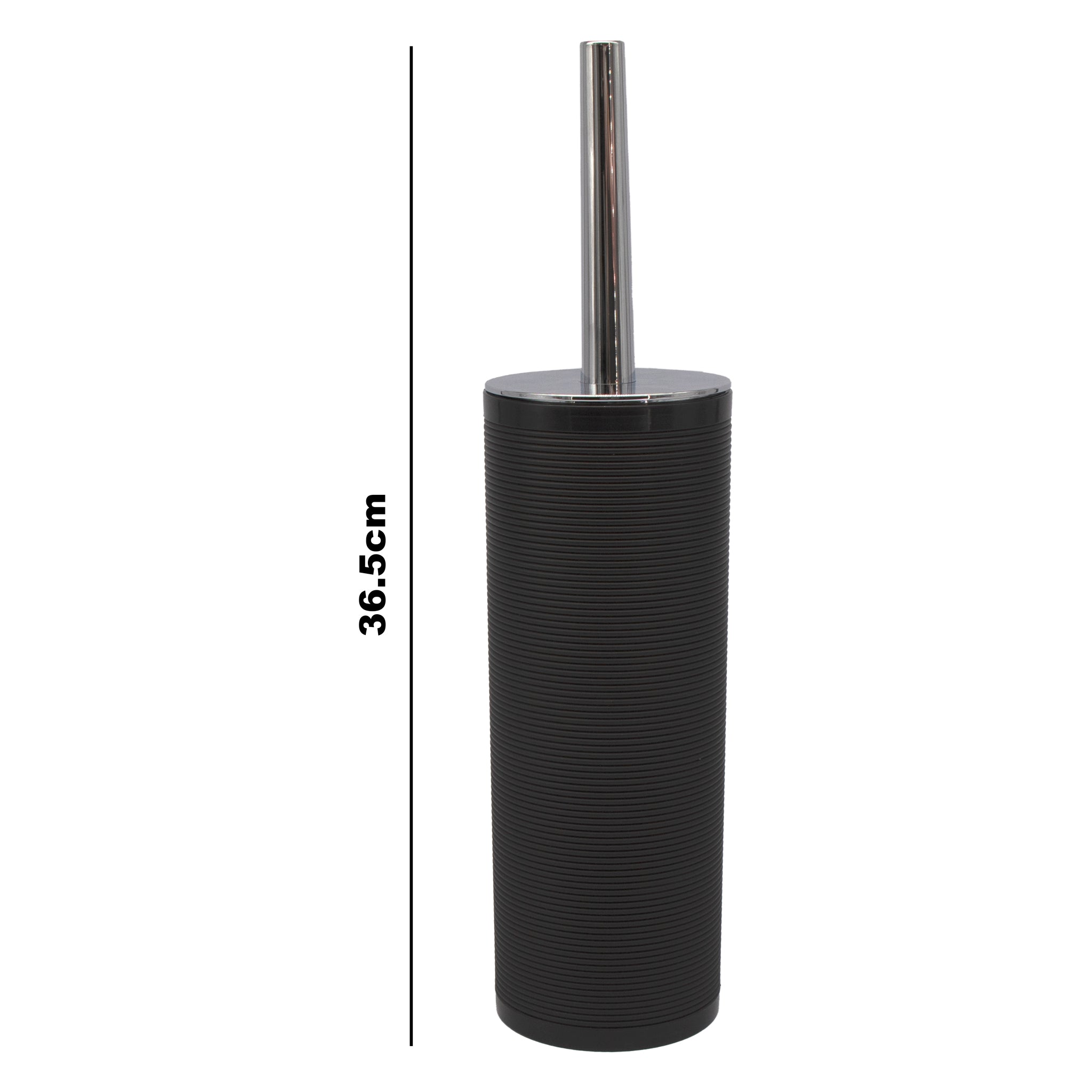 BATHROOM SET BLACK PLASTIC 6PC