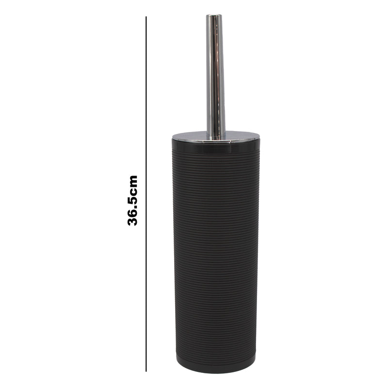 BATHROOM ASST. BLACK/GREY 6PCE PLASTIC SET