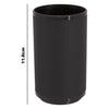 BATHROOM SET BLACK PLASTIC 6PC