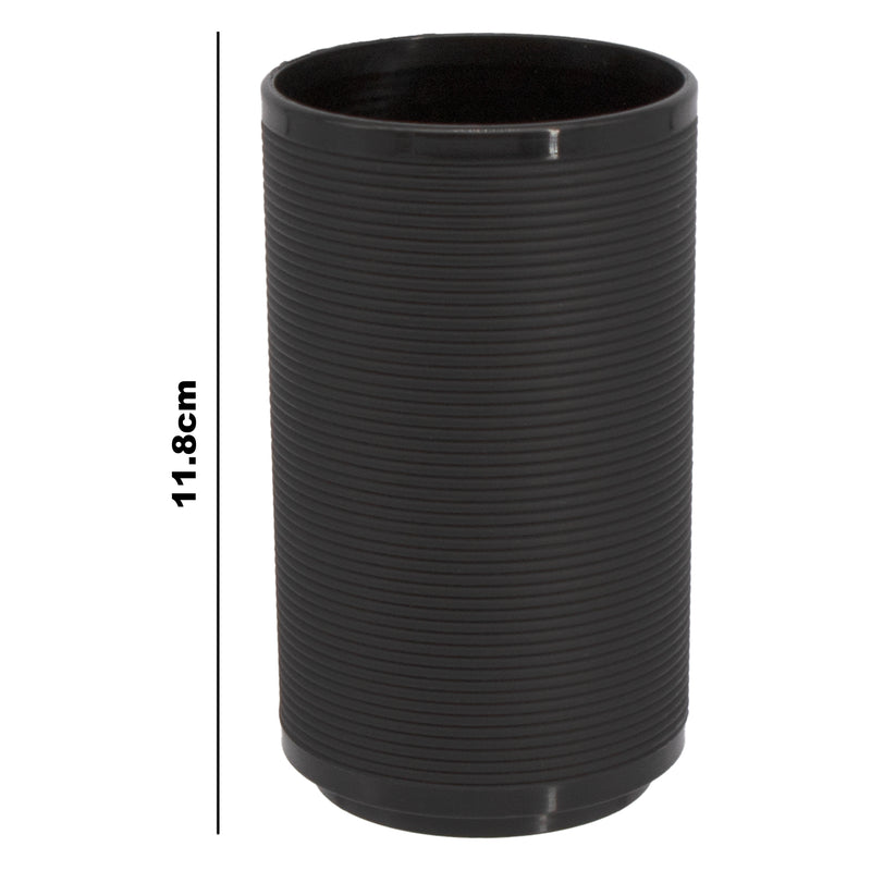 BATHROOM ASST. BLACK/GREY 6PCE PLASTIC SET