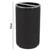 BATHROOM SET BLACK PLASTIC 6PC