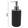 BATHROOM SET BLACK PLASTIC 6PC