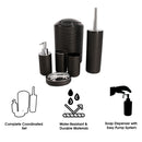BATHROOM BLACK PLASTIC 6PK SET