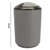 BATHROOM ASST. BLACK/GREY 6PCE PLASTIC SET