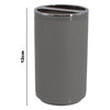 BATHROOM ASST. BLACK/GREY 6PCE PLASTIC SET