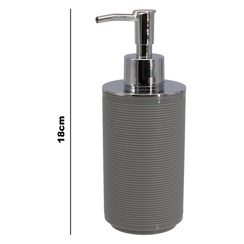 BATHROOM ASST. BLACK/GREY 6PCE PLASTIC SET