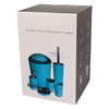 BATHROOM ASST. BLACK/GREY 6PCE PLASTIC SET