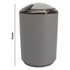 BATHROOM SET GREY PLASTIC, 6PC