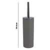 BATHROOM SET GREY PLASTIC, 6PC