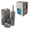 BATHROOM SET GREY PLASTIC, 6 PCE