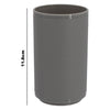 BATHROOM SET GREY PLASTIC, 6PC