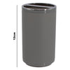 BATHROOM SET GREY PLASTIC, 6PC