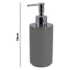 BATHROOM SET GREY PLASTIC, 6PC