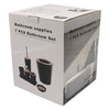 BATHROOM BLACK PLASTIC WITH BAMBOO LIDS 7PCS SET